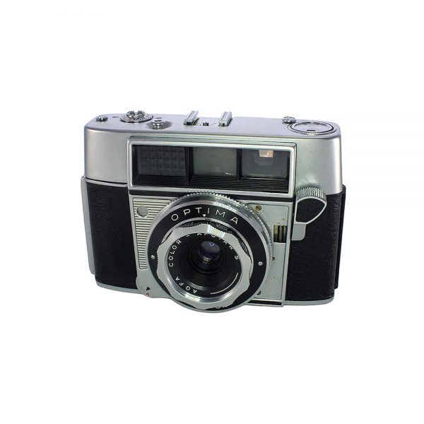1959 - 1960 Almanya yapımı dünyadaki ilk tam otamatik 35mm kamera Agfa Optima Agfamatic fotoğraf makinesi. Color-Apotar S 39mm f/3.9 lens. 35mm film.