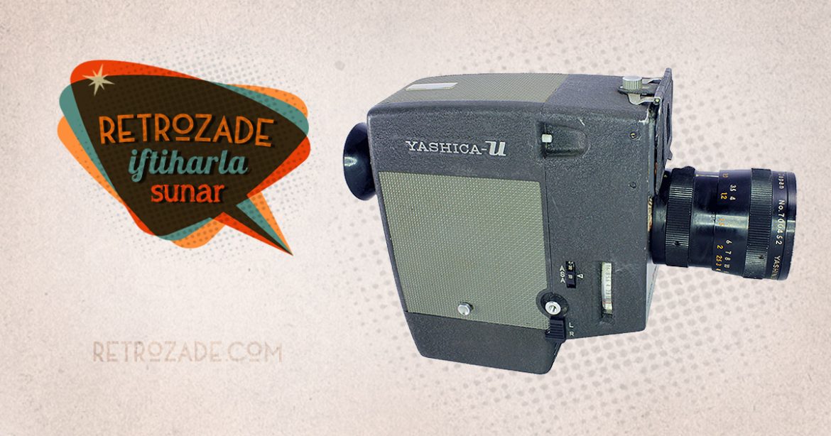 Yashica U-Matic 8mm Film Kamerası 1960'lardan Japon üremi. Orijinal deri çantası ve zoom lensiyle birlikte! Retrozade - Vintage • Retro • Antika