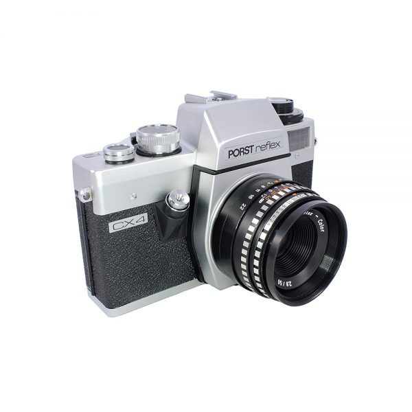 1972 ve sonrası Almanya yapımı Porst Reflex CX4. 35mm film, Pentaflex - color 2.8 / 50 lens. Praktica L2 fotoğraf makinesinin birebir aynısıdır. Retrozade