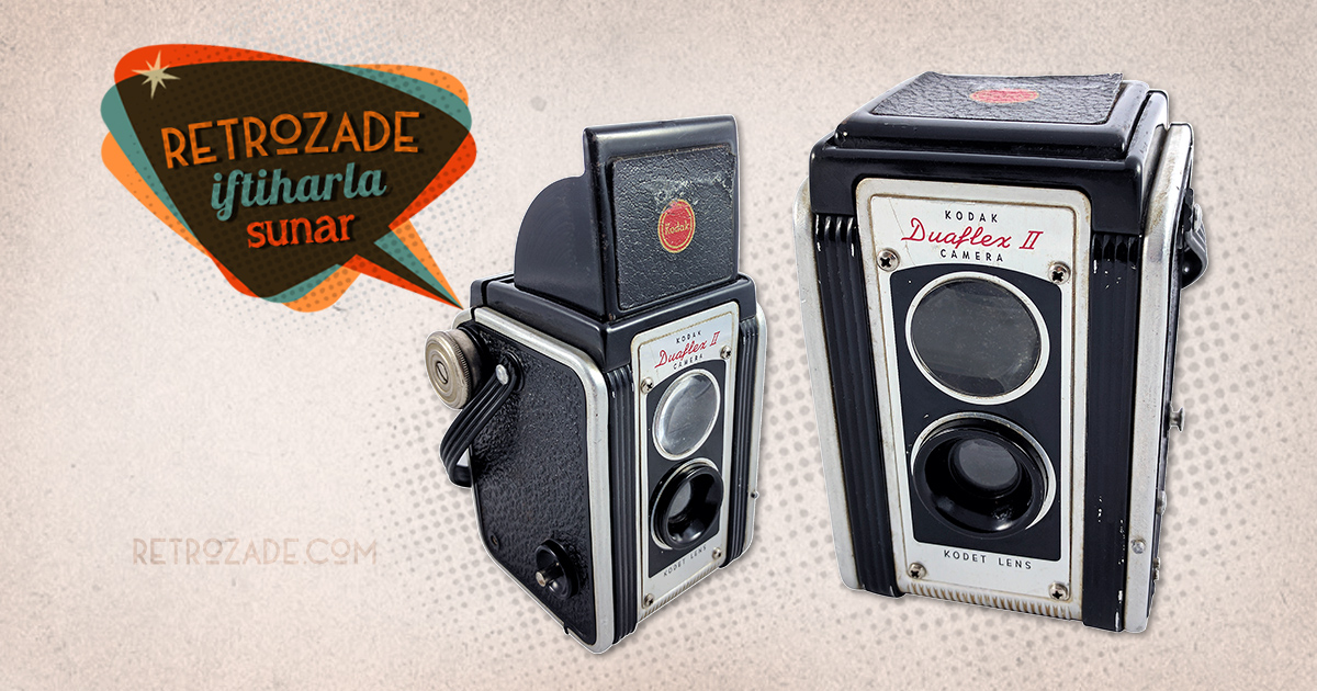 Kodak Duaflex II 1950'lerden USA üretimi, orta format fotoğraf makinesi. 620 roll film kullanır. Retrozade - Vintage • Retro • Antika ne ararsan burada!