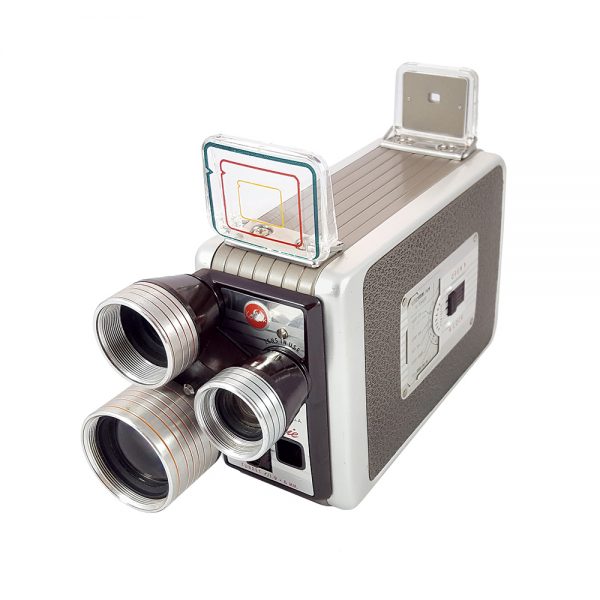 Kodak Brownie Turret 8mm film kamerası, 1950'ler USA üretimi, retro kahverengi, 3 lensli, tertemiz ve orijinal kutusuyla! ✨Retrozade✨ Vintage • Antika