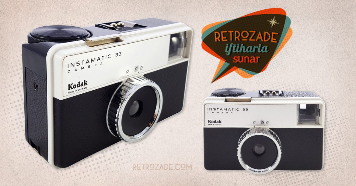 Kodak Instamatic 33 fotoğraf makinesi, 1968-1973 Alman üretimi, mükemmel kondisyonda ve orijinal çantasıyla! Retrozade - Vintage • Retro • Antika