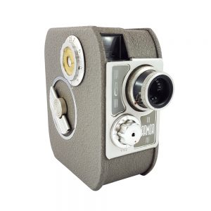 Armor 8 sine kamera, 1950'lerde Fransa üretimi 8mm, gri metal body, orijinal deri çantasıyla koleksiyonerlere özel! Retrozade Vintage • Retro • Antika
